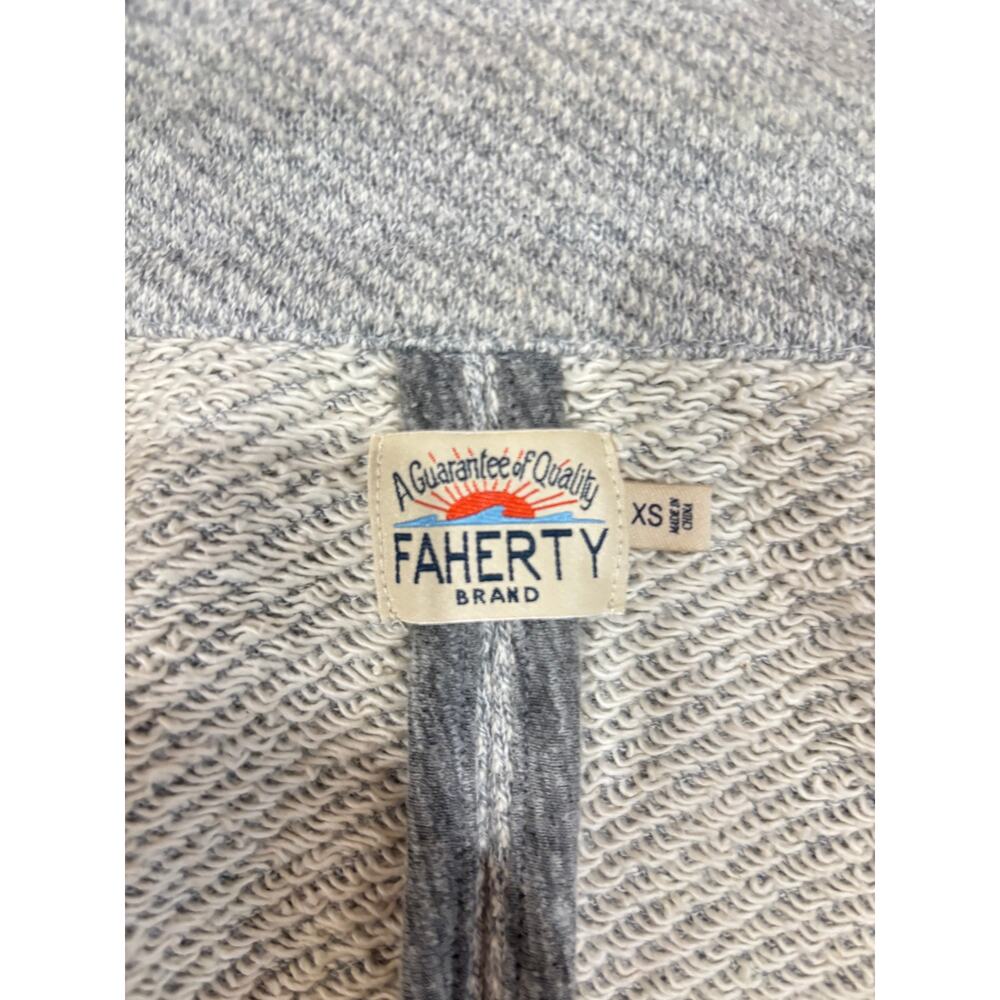 FAHERTY Gray Knit Blazer Jacket Casual Tailored Cardigan XS Excellent Condition - Picture 3 of 5